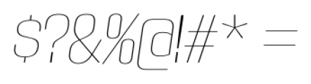 Maqui Ultralight Italic Font OTHER CHARS