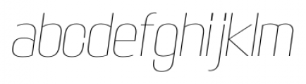 Maqui Ultralight Italic Font LOWERCASE
