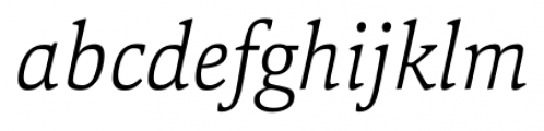Marbach Extra Light Italic Font LOWERCASE