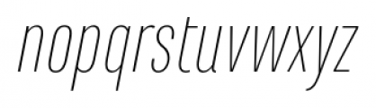 Marianina Cn FY Thin Italic Font LOWERCASE