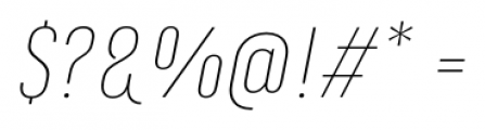 Marianina FY Thin Italic Font OTHER CHARS
