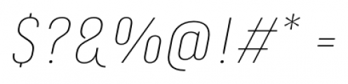 Marianina Wide FY Thin Italic Font OTHER CHARS