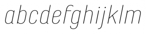 Marianina Wide FY Thin Italic Font LOWERCASE