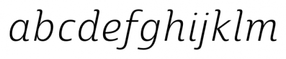 Marintas Light Italic Font LOWERCASE