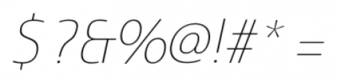 Marintas Thin Italic Font OTHER CHARS