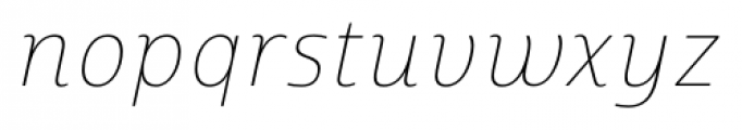 Marintas Thin Italic Font LOWERCASE