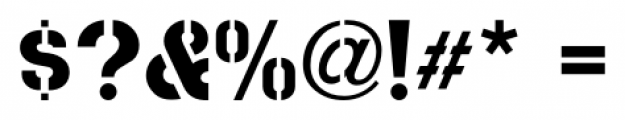 Marking Stencil JNL Regular Font OTHER CHARS
