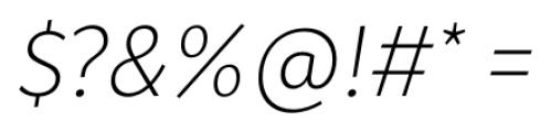 Mato Sans Thin Italic Font OTHER CHARS