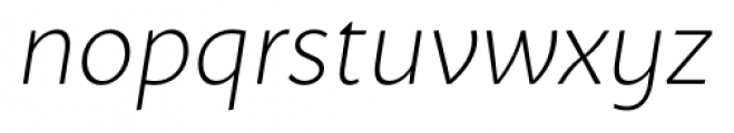 Mato Sans Thin Italic Font LOWERCASE