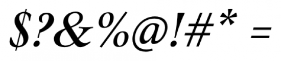 Mauritius Italic Font OTHER CHARS