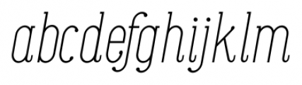 Maxwell Slab Light Italic Font LOWERCASE