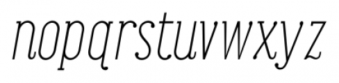 Maxwell Slab Light Italic Font LOWERCASE
