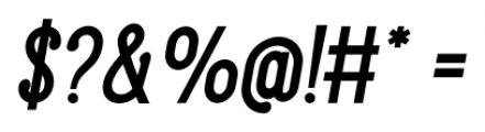 Maxwell Slab SC DemiBold Italic Font OTHER CHARS