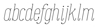 Maxwell Slab UltraLight Italic Font LOWERCASE