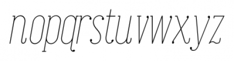 Maxwell Slab UltraLight Italic Font LOWERCASE