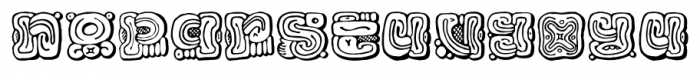 Mayan Regular Font LOWERCASE