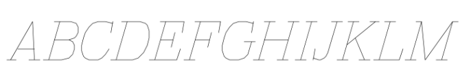 MAD Serif Light Italic Font UPPERCASE
