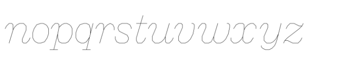 MAD Serif Light Italic Font LOWERCASE