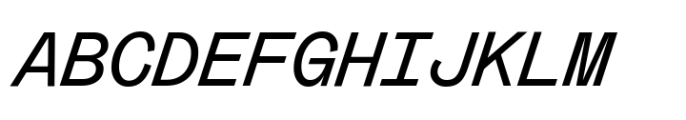 Mabry Mono Variable Italic Font UPPERCASE