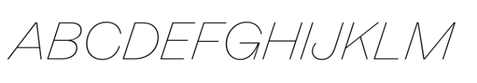 Mabry Thin Italic Font UPPERCASE