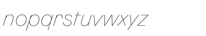 Mabry Thin Italic Font LOWERCASE