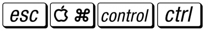 Mac Key Caps Pi Regular Font UPPERCASE