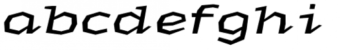 Macahe Expanded Medium Italic Font LOWERCASE