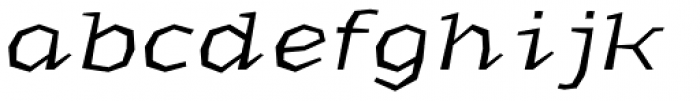Macahe Thin Italic Font LOWERCASE