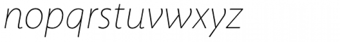Macha Thin Italic Font LOWERCASE