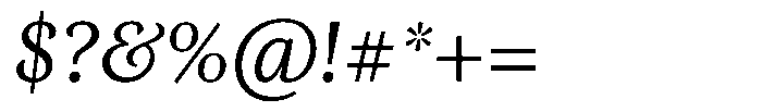 Machado Serifada Machado Italic Font OTHER CHARS