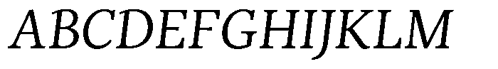 Machado Serifada Machado Italic Font UPPERCASE