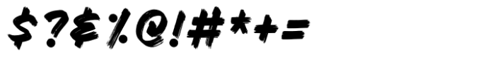 Machine Ground Brush Font OTHER CHARS