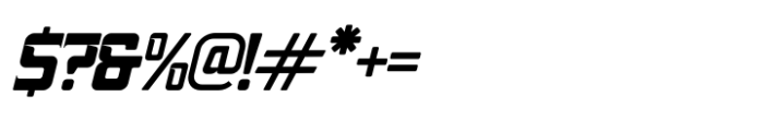 Machine Italic Font OTHER CHARS