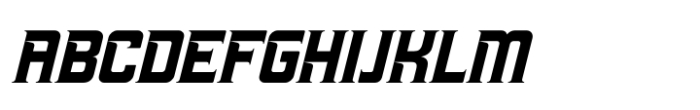 Machine Italic Font UPPERCASE