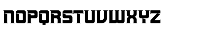 Machine Regular Font LOWERCASE