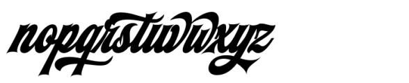 Machinery Script Swash Bold Italic Font LOWERCASE