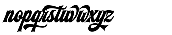 Machinery Script Swash Bold Font LOWERCASE