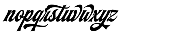 Machinery Script Swash Italic Font LOWERCASE
