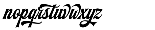 Machinery Script Swash Regular Font LOWERCASE