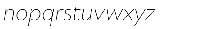Mack Thin Italic Font LOWERCASE