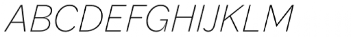 Macklin Sans Extra Light Italic Font UPPERCASE