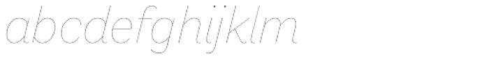 Macklin Sans Hairline Italic Font LOWERCASE