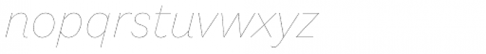 Macklin Sans Hairline Italic Font LOWERCASE