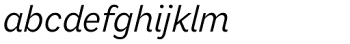 Macklin Sans Light Italic Font LOWERCASE