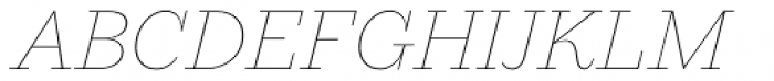 Macklin Slab Thin Italic Font UPPERCASE