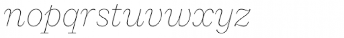 Macklin Slab Thin Italic Font LOWERCASE