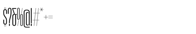 Macrosoma Grotesque Compressed Extralight Font OTHER CHARS