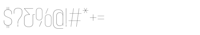Macrosoma Grotesque Condensed Hairline Font OTHER CHARS
