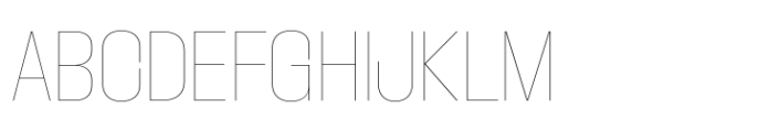 Macrosoma Grotesque Condensed Hairline Font UPPERCASE
