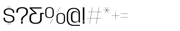 Macrosoma Grotesque Narrow Extralight Font OTHER CHARS